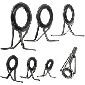 7Pcs Mixed Size Fishing Top Rings Rod Repair Set Line Guide Eyes Sets