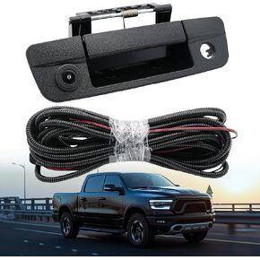 Tailgate Handle Backup Rear View Camera Compatible with Dodge Ram 1500 2009-2017 / Dodge Ram 2500 3500 2010-2017.Replace# 68084284AB, CH1915120, 68197873AA