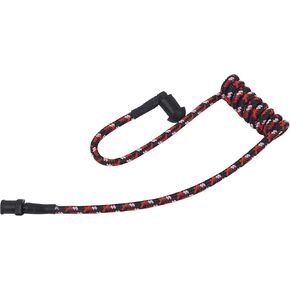 Braided Knitted Woven Fabric Fiber Coil Tube Replacement for Walkie Talkie Radio Acoustic Earpiece Headset (Black Red Pink Wired)