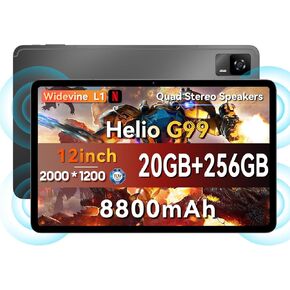 Headwolf Android 14 Tablet 12 Inch ، HPAD6 HELIO G99 OCTA CORED Android Tablet ، 20 جيجابايت ذاكرة الوصول العشوائي in Kuwait