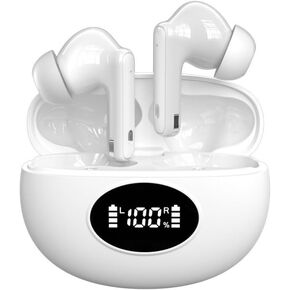 Wireless Earbuds Bluetooth Headphones, Ear Buds with Deep Bass, 40H Long Playtime, Power Display, IPX7 Waterproof in Ear Earphone