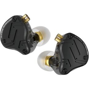 KZ ZS10 PRO X in Ear Monitor Headphones, Upgrade 4BA+1DD Hybrid Driver IEM Earphones, HiFi Metal Wired Gaming Earbuds, for Singers Bass Player Drummers Guitarist Musicians Dj (Without Mic,Black)