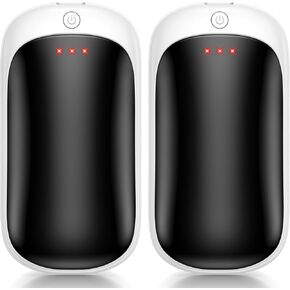 2 Pack Hand Warmers Rechargeable, USB 2 in 1 Hand Warmers Reusable, Quick Charge Portable Hand Warmers, Pocket Size Electric Handwarmers, Gifts for Christmas, Outdoor, Indoor, Hunting, Camping