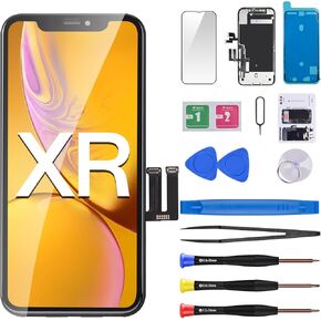 Screen Replacement for iPhone XR 3D Touch LCD Display Digitizer Full Assembly Repair 6.1" Front Glass Waterproof Adhesive Sticker Fix Tools Kit A1984 A2105 A2106 A2108