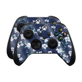 Glossy Glitter Skin Compatible with Microsoft Xbox Series X|S Controller (2 Pack) - White Freesia - Premium 3M Vinyl Protective Wrap Decal Cover - Easy to Apply | Crafted in The USA by MightySkins