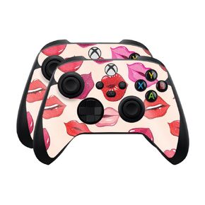 Glossy Glitter Skin Compatible with Microsoft Xbox Series X|S Controller (2 Pack) - Wallpaper Rose - Premium 3M Vinyl Protective Wrap Decal Cover - Easy to Apply | Crafted in The USA by MightySkins