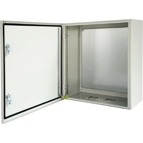 YongChen Electrical Enclosure 24x24x12 inch Carbon Steel Enclosure IP66 Waterproof & Dustproof Metal Box Electrical Enclosure Box for Indoor and Outdoor Wall Mounted