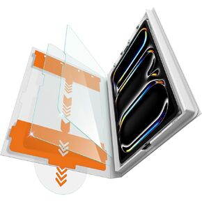 2 Pack Screen Protector for iPad Pro 13 inch M4 7th Generation(2024 Released)，9H Tempered Glass Film,Easy Install,Bubble Free, HD Clarity, Face ID Compatible,Apple Pencil Compatible