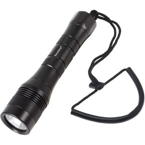 Waterproof 1000 Lumens LED Diving Flashlight UnderWater 150m Super Bright LED Scuba Light, 9 Degrees Narrow-angle Beam Diving Safety Light Night Dive Torch