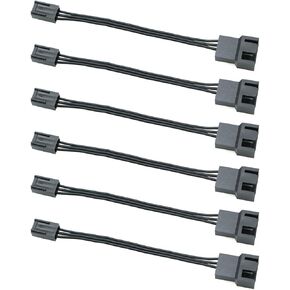 ZYAMY 6PCS 4 Pin PWM to 3 Pin Standard Fan Adapter Cable Length 3.97 inches Fan Temperature Control Cable for Desktop Computer Cooling Fan Cable PC Case Fan