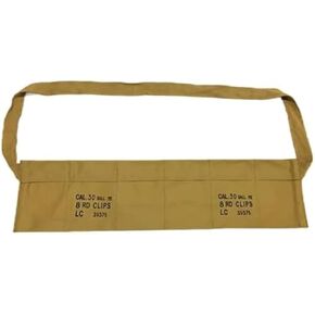 WWII US Army Cotton Cloth Bandolier/WWII Korean war US Army Bandolier for M1903 Springfield / M1 Carbine / M1 Garand Rifles .30-06 Springfield 7.62×63mm