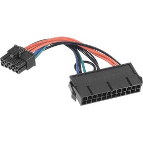 24 Pin to 10 Pin ATX PSU Power Supply Cable, 24 Pin Female to 10 Pin Male ATX Power Adapter Connector for Lenovo IBM Motherboard (10CM/1 Pack)