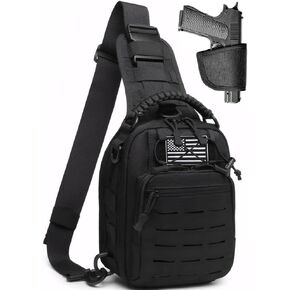 Tactical Sling Bag for Men Concealed Carry Crossbody Pack Gun Carry EDC Bag Chest Holster