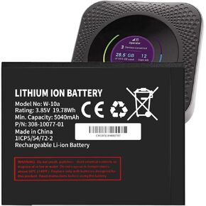 W-10a Battery for Netgear Nighthawk M1 LTE MR1100 MR2100 M2 LTE Mobile Hotspot Router P/N:308-10077-01