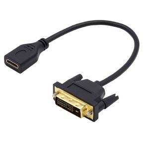 Chenyang Mini HDMI إلى DVI Cable Mini HDMI 1.4 أنثى إلى DVI 24+1 كابل محول الذكور للكمبيوتر HDTV Card