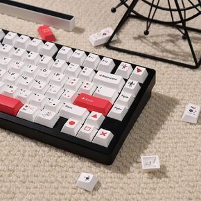 mintcaps Keycaps - 148 Keys White Green Custom Keycap Cherry Profile Double Shot PBT Keycap Set Suitable for 65% 70% 75% 100% Cherry Gateron Mx Switches Mechanical Keyboard