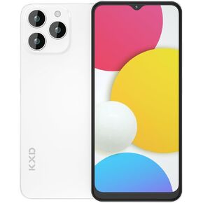 KXD A07 Smartphone | 6.52-Inch Screen Cell Phone | 4500 mAh Battery | 8/128GB with 256GB Extend Memory | Android 12 Unlocked Mobile Phone | 13 MP + 8MP Main/Front Camera | White