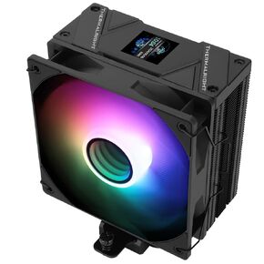 Thermalright Assassin Spirit 120 Vision ARGB Black CPU Cooler, Computer Heatsink Cooler 4 Heat Pipes,PC Display Screen CPU Cooling with 1.54in,240*240 Resolving Power,for AM4/AM5 and LGA1700/1851/115X