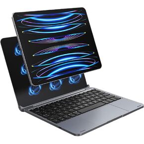 Bluetooth Magnetic Touch Keyboard case for iPad Air 5/iPad Air 4 (2022/2020, 10.9 inch), and iPad Pro 11 (2021/2020/2018) (Black)