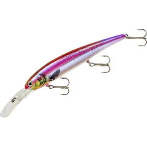 BANDIT LURES Walleye Deep Minnow Jerkbait Fishing Lure, Fishing Accessories, Dives ro 27-feet Deep, 4 3/4", 5/8 oz, Purple Shad, (BDTWBD272)