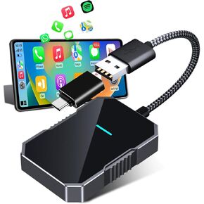 Carplay Wireless Adapter 2025 Upgrade Apple Car Play Wireless Adapter for Cars 2016+ Auto Connect No Delay Wireless Carplay Adapter for iPhone iOS 10+ with USB-A/C Port Plug & Play