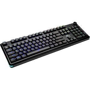 YEYIAN ASWARD Mechanical Gaming Multimedia Keyboard, 104 RGB LED Backlit 16M Color Keys, OUTEMU Red Hot-Swappable Switches, Cherry MX Equivalent, 18 Modes, 50M Keystrokes, Steel Frame, Braided Cable