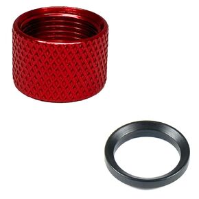 FSI 1/2x28 Thread Protector with Crush Washer for 22LR (Red)