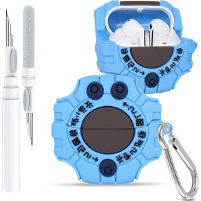 Boaretiu for Samsung Galaxy Buds 3 Pro/Buds 3 (2024) Case - with Keychain and Cleaner Kit Cute Kawaii Blue Funny Soft Silicone Cover Fun Cool for Boys Girls Teens Women for Galaxy Buds3 Pro