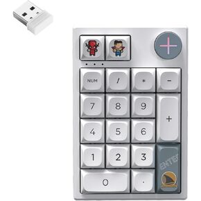 Darmoshark K3 Pro Three Mode 2.4G/BT5.0/USB-C Wireless Bluetooth Mechanical Number Keyboard 19 Key Mini Number Keyboard Portable RGB Backlight Game Keyboard Extended Keyboard-Add to Wish List