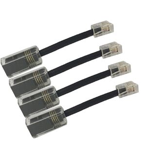 الهاتف Detangler ، Glian 4pack الأسود الممتد ROTATABLE المضاد للتشغيل RJ11 4P4C الهاتف الحبل متشابك مجاني كابل الهاتف الكابل Unnangler