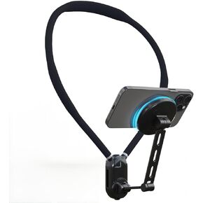 Magnetic Neck Mount for Phones, Neck Phone Holder for Recording, Hands-Free POV/Vlog Video Filming, Magnetic Phone Holder for Recording Video on iPhone 12-16 Seires and Android Phones Green