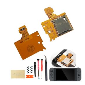 [two set pack] for Switch SD Card Reader Slot Replacement TF Card Slot for Nintendo Switch HAC-001 NS Console with Back Cover Screws [not fit for Switch lite,not fit for Switch OLED version]