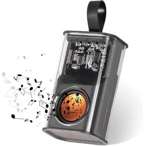 Portable Bluetooth Speaker with Lights, Transparent Wireless Mini Bluetooth Speaker, Nightlights Colorful Lighting Small Speakers HD Sound and Bass for Office, Party Camping, Travel
