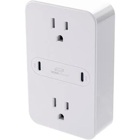Monoprice 2-Outlet Wall Tap Power Strip with USB-C PD 50W + 20W Power Delivery, Wall Mountable, for Laptops and Mobile Phones - Workstream Collection