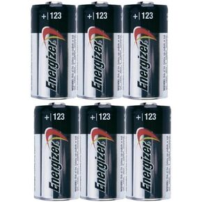 6-Pack Energizer Photo 123 Lithium Battery Pack 3V CR123A Ultimate 3.0v DL123A Bulk by Energizer