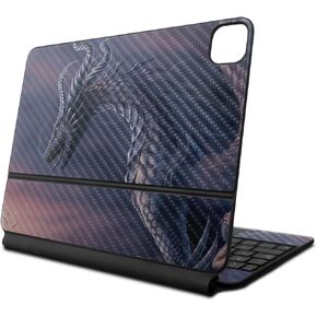 Carbon Fiber Skin Compatible with Apple Magic Keyboard for iPad Pro 13‑inch (M4) 2024 - Dragon Fantasy - Premium 3M Vinyl Protective Decal Cover - Easy to Apply | Crafted in The USA by MightySkins