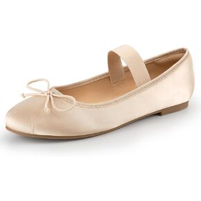 Trary Ballet Flats للنساء، أحذية Mary Jane للنساء، أحذية مسطحة للنساء، أحذية مسطحة بمقدمة مستديرة للنساء، أحذية مسطحة مريحة للنساء، أحذية رسمية بفيونكة لطيفة، أحذية مسطحة بأشرطة مرنة للنساء