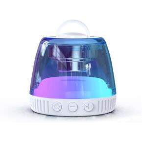 Magnetic Bluetooth Speaker, Stereo Bass - 5.3 Wireless RGB Light Speaker, Phone Stand - IPX5 Waterproof, 6H Playtime, Dual Pairing, TF Card/USB, 3W Mini Portable Speaker for Shower & Outdoor