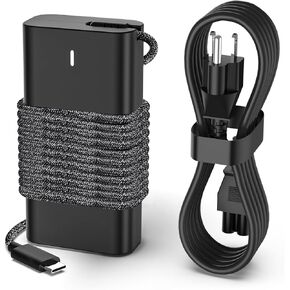 2025 New Slim Replacement for 65W Dell Laptop Charger USB C for Dell Latitude 3340 3440 3540 5340 5440 5540 7340 7440 7640 9440 2in1 XPS 13 9350 9360 9365-2in1 9370 9380 XPS 12 9250 Type C Power Cord