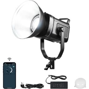 GVM 160W LED Video Light with Bluetooth Control, 5600K Photography Light, Studio Lighting Kit for Photography, Filmmaking, YouTube and Tiktok, 98100 lux/1.64ft, 12 Scene Modes, Lightweight