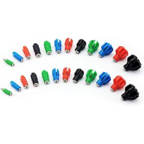 Green/Red Boresighter’s tip adapters for 0.17 to 0.78 Caliber Plastic Adapters Universal Arbor (2 Packs)