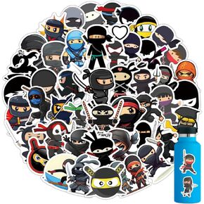 120pcs Ninja Stickers for Kids,Ninja Party Favors, Waterproof Decals for Laptop，Computer，Phone Case，Car，Guitar，Bumper，Skateboard，Gifts for Adults BoysTeens