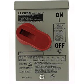 Leviton N33NC-DS Type 3R Enclosure (for use with 30 Amp or 40 Amp Motor Starter Controllers), Steel - Gray