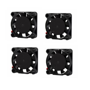EasyCargo 25mm Fan 5V 2507 ، Raspberry Pi 4 Fan 25mmmx25mmx7mm ، Raspberry Pi Cooling Fan بدون فرش 3.3V 5V DC مروحة هادئة للتوت PI 4B ، PI 3B+ (25mmx25mmmx7mm) (أسود 4 مجموعة)