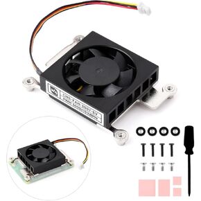 Waveshare Dedicated 3007 Cooling Fan, Compatible with Raspberry Pi Compute Module 5, Low Noise, with Thermal Tapes, 5V Power Supply