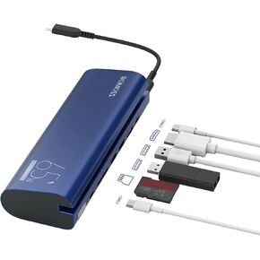 USB C Power Bank Hub,ROMOSS 18000mAh 100W PD Portable Charger Fast Charging, Multiport Adapter Dongle with 2 USB Port,4K HDMI,SD Card Reader,External Battery Pack Compatible for MacBook Pro Laptop