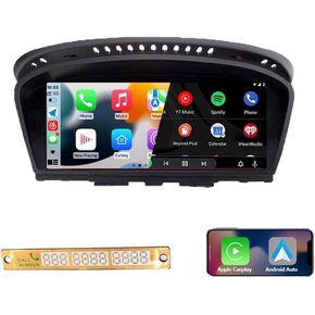 8.8″ Android Touchscreen for BMW 3/5/6 Series E60/E61/E63/E64/E90/E91/E92/E93 with CCC System Wireless CarPlay Screen Display Retrofit Android Auto Car Radio Stereo Receiver + Car Parking Number