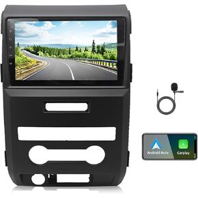 Car Stereo Upgrade for Ford F150 F-150 2009-2014, Android 13 Wireless CarPlay Screen Compatible with Apple CarPlay Android Auto, 9" HD Touchscreen Car Radio Support GPS Navigation SWC Bluetooth