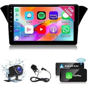 Android 13.0 Double Din Car Stereo - 9 Inch Touch Screen Car Radio CarPlay Android Auto Car Audio Multimedia Receiver with GPS Bluetooth ＆ Backup Camera for Genesis Rohens Coupe 2012-2016