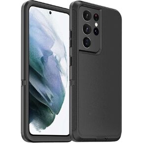 for Samsung Galaxy S21 Ultra Case, Shockproof and Drop-Proof Non-Slip Galaxy S21 Ultra Case, Heavy Duty Protective Case for Samsung S21 Ultra 6.8 Inch (Black)
